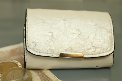Elegant Purse ''Claw''. Genuine Ostrich Leather! NEW! Purse ostrich NEW! 867