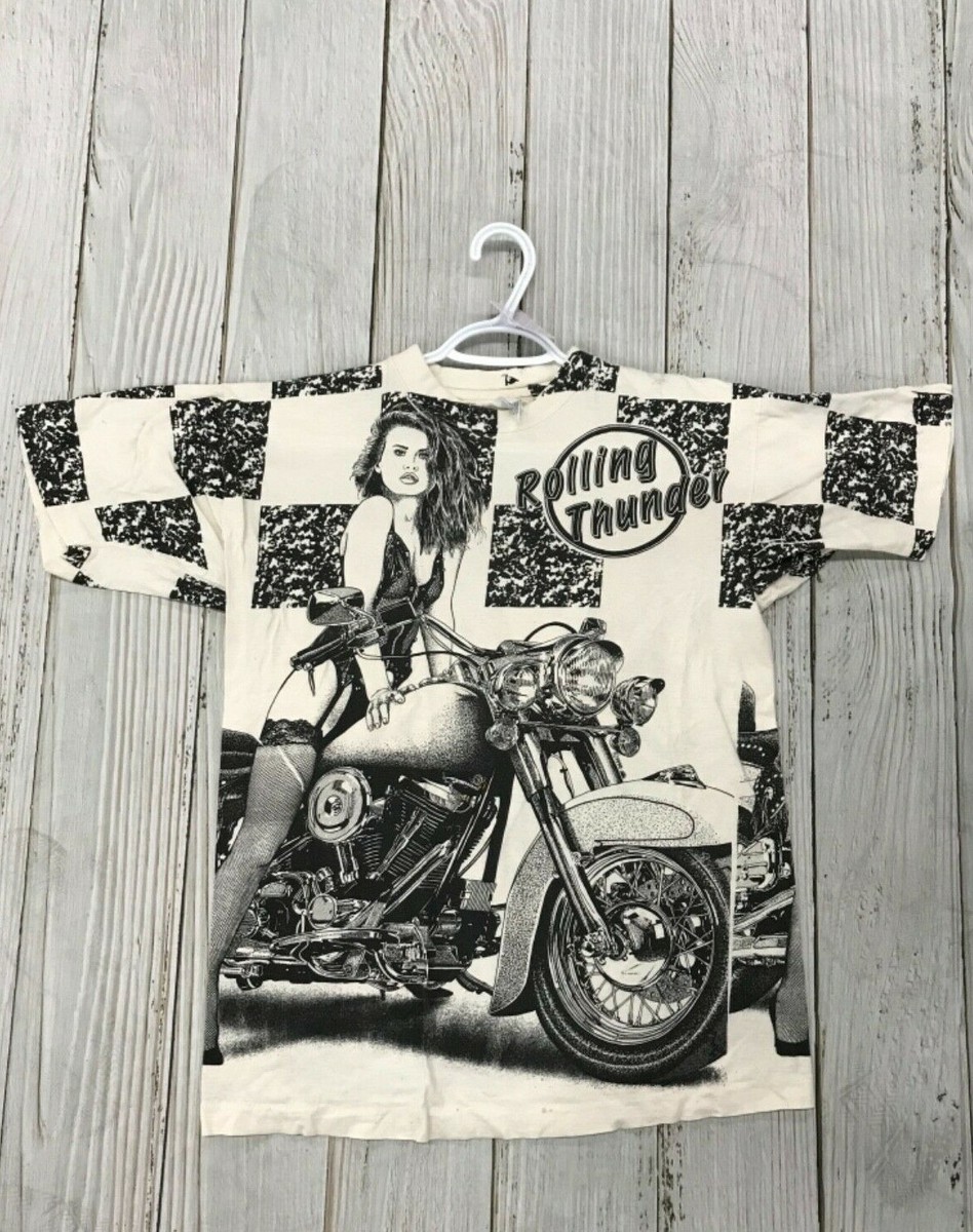 Rolling Thunder T-Shirt Large 90s Vintage | eBay