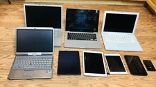 Lot 9 Apple Macbook HP Laptop Computers iPad Tablets iPod For Parts