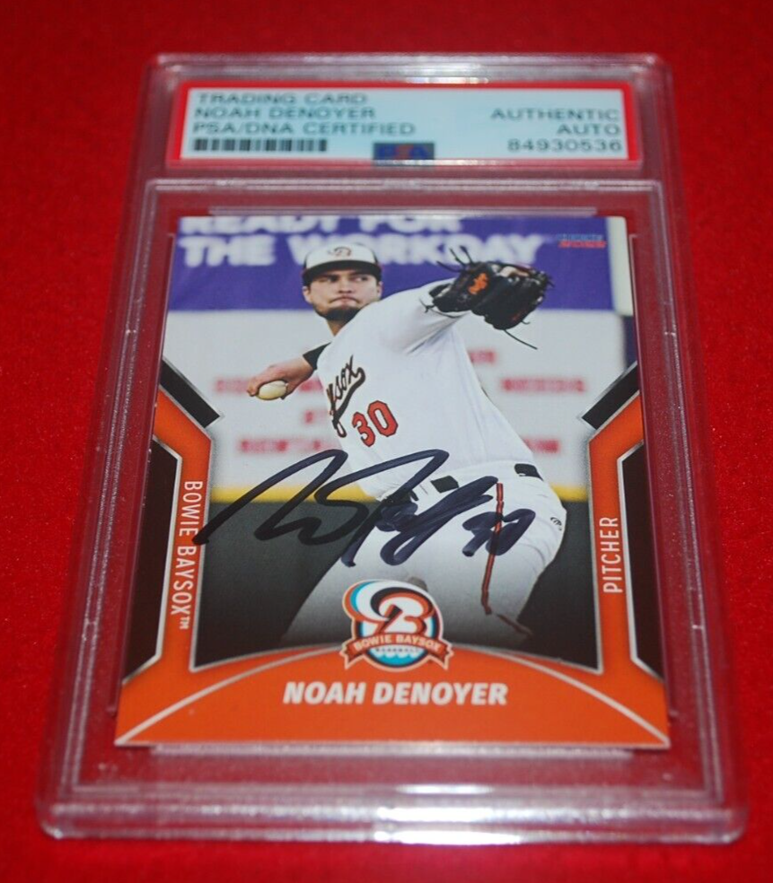 NOAH DENOYER Autographed Signed Bowie Baysox 2022 Choice Sportscards card PSA/DNA COA 