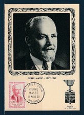 carte  1er jour  héros de la résistance  Pierre  Masse 24  Ribérac  1960       a