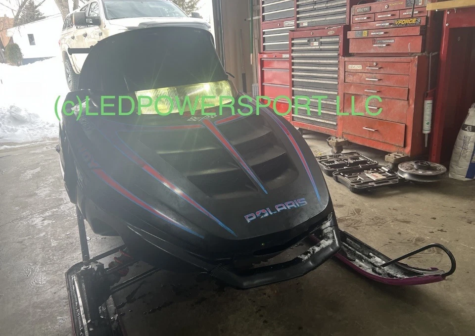 1995 95 Polaris Indy 500 moto de nieve lateral haz alto LED kit de faros Plug & Play Foto 2 de 4