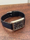 Seiko 2220-3031 Vintage 1970s Manual 24J Square Black Roman Dial 22mm Leather