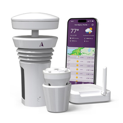 Tempest Weather Station with Built-In Wind Meter, Rain Gauge, and Accurate Weath