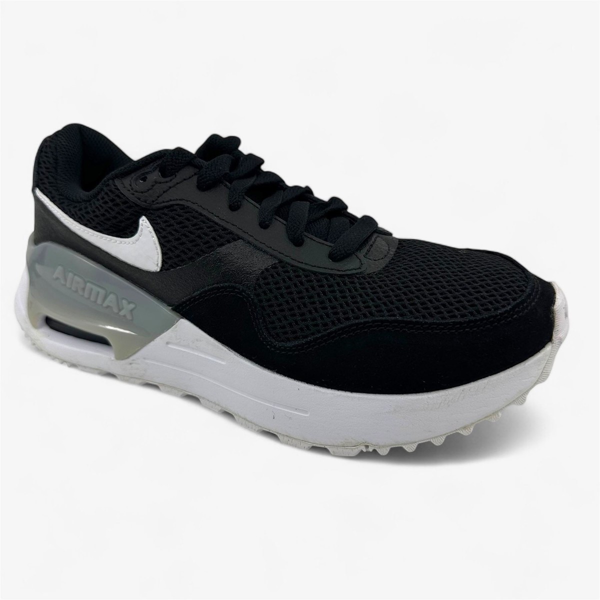 Nike Air Max System Black White Wolf Grey Mens Size Athletic