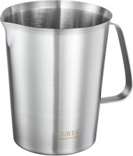 18/8 Stainless Steel Measuring Cup with Handle and Pour Spout, Heavy Duty Commer