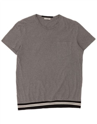 Paolo Pecora Mens T-Shirt Top Medium Grey Colourblock CG11