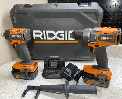 #ad RIDGID 18V HP Brushless 2 Tool Combo Kit R92082 2 2.0Ah Batteries amp; Charger $185.00