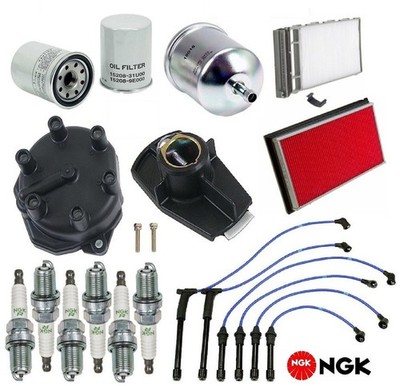 Tune Up Kit Wires Spark Plugs Filters for Nissan Xterra V6; 3.3L 2000-2004
