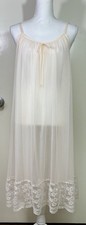Vtg. Aristocraft by Superior Pink Sheer Sleeveless Nightgown Sz. L R11-56