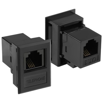 Desktop Connection Box RJ11 Telephone Jack CAT3 RJ11 Female to Female Line Co...