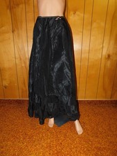 Vintage Black Taffeta Petticoat Slip Waist 28"