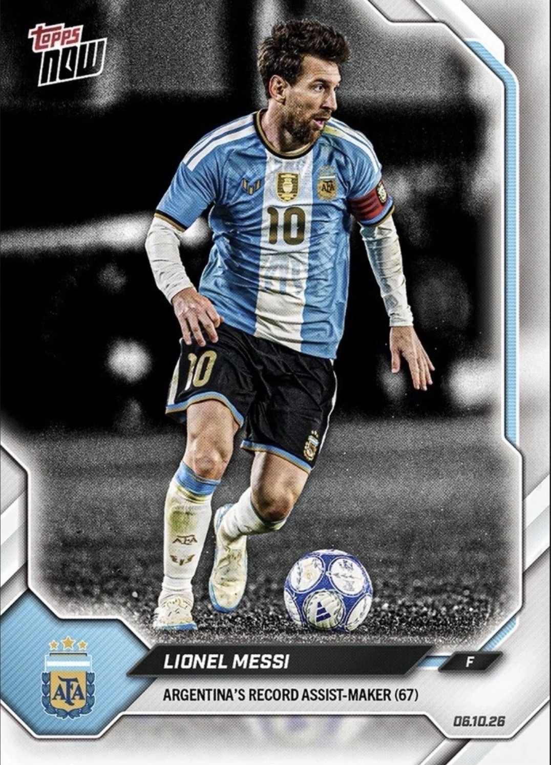 Lionel Messi 2026 Topps NOW -Final Farewell Presale Chance 1/1 Auto -  view 6