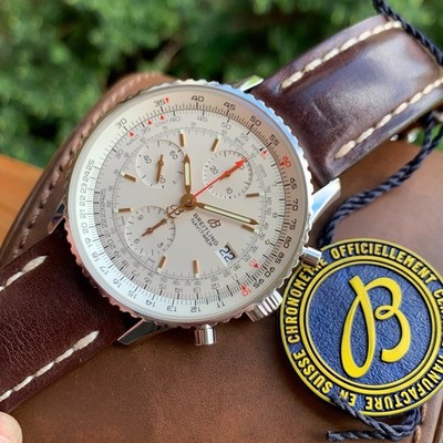 Breitling Navitimer A13324 Pilots Chronograph White Dial 41.5mm Wristwatch