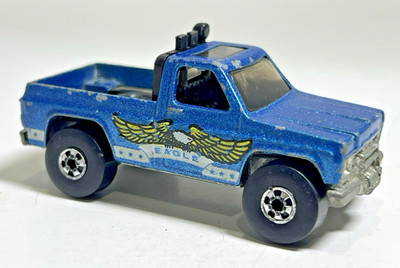 Hot Wheels Blackwall Vintage 1982 Hot Wheels Blue Eagle Pickup Truck