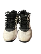 Under Armour Boys Lockdown 6 3025617-101 White,black Jet Grey Basketball Shoes 6