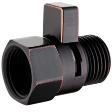 Water Flow Control Valve, Brass Shower Head Water Valve with Handle Lever, Fl...