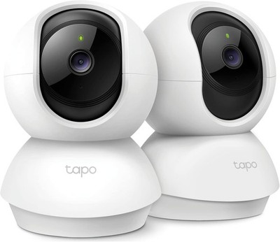 Tapo C210P2 2K Pan/Tilt Security Camera for Baby Monitor Wall Mount - 2 Pack