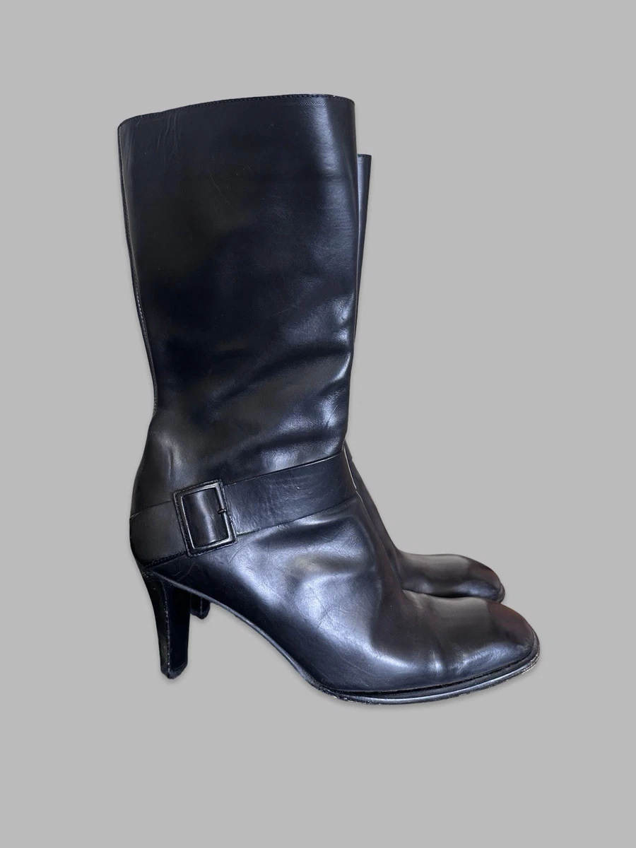 Bottines Costume National – Noir – Rock'n'Roll – Talon – Cuir – Fabriquées En Italie – Pointure 42 (EU)