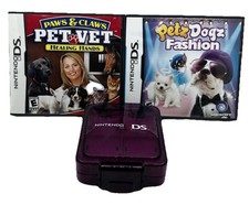 Nintendo DS Pet Vet & Pets Dogs Fashion + 16 Cartridge Storage Case
