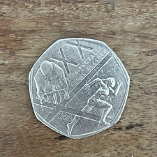 2014 Great Britain UK 50p Coin - Commonwealth Games Glasgow, Athletics