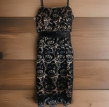 Y2K Babydoll Whimsigoth Midi Dress M Romantic Lace Prom Dark Coquette Sexy Goth