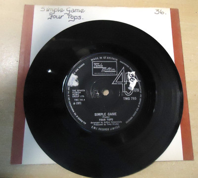 Vinyl 7'' Record Four Tops Simple Game / You Stole My Love Motown TMG 785 A2 / B1