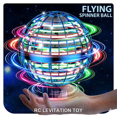 #ad #ad Flying Orb Ball Toy RGB LED Magic Hover Boomerang Spinner Hand Controlled Drone $7.88