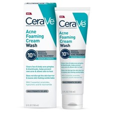CeraVe Acne Foaming Cream Wash 10 Benzoyl Peroxide Max Strength Cleanser 5 oz