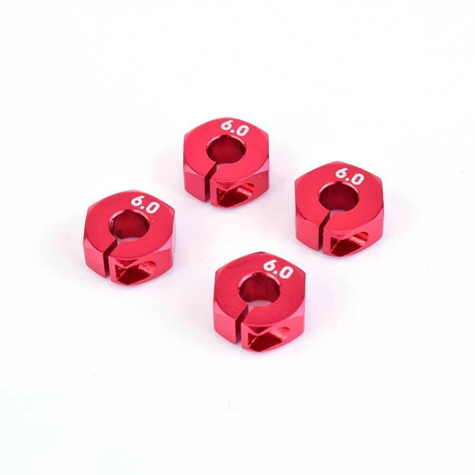 4x 6mm Wheel Hex 12mm Drive+Pins & Amp für Schrauben HSP HPI Tamiya 1:10 RC Car - Bild 2 von 4