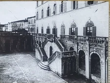 Court, Palazzo Piccolomini Del Governo, Siena, Italy, Magic Lantern Glass Slide