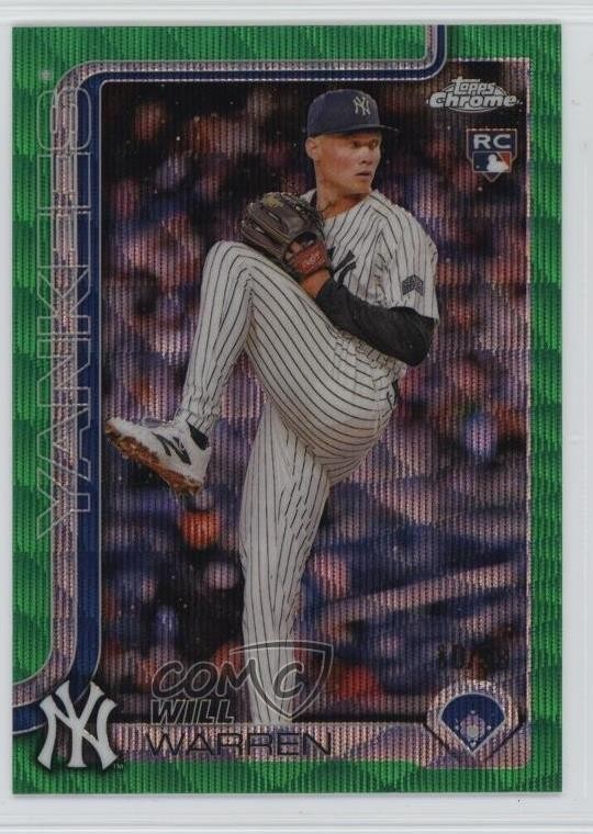 2025 Topps Chrome Green Wave Refractor /99 Will Warren #81 0zu6