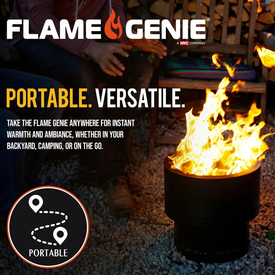 Fogata portátil de pellets de madera sin humo para exteriores con bolsa, 13,5" de diámetro, azul Foto 3 de 4