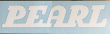 Pearl Drums 60's Logo 8" Wide White Vinyl Decal Sticker
