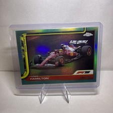 2025 Topps Chrome Formula 1 F1 Lewis Hamilton Aqua Refractor 021/199 #76