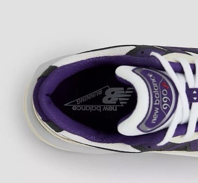 New Balance 990 V6 Sneakers Made in USA U990WB6 Cream Navy Purple