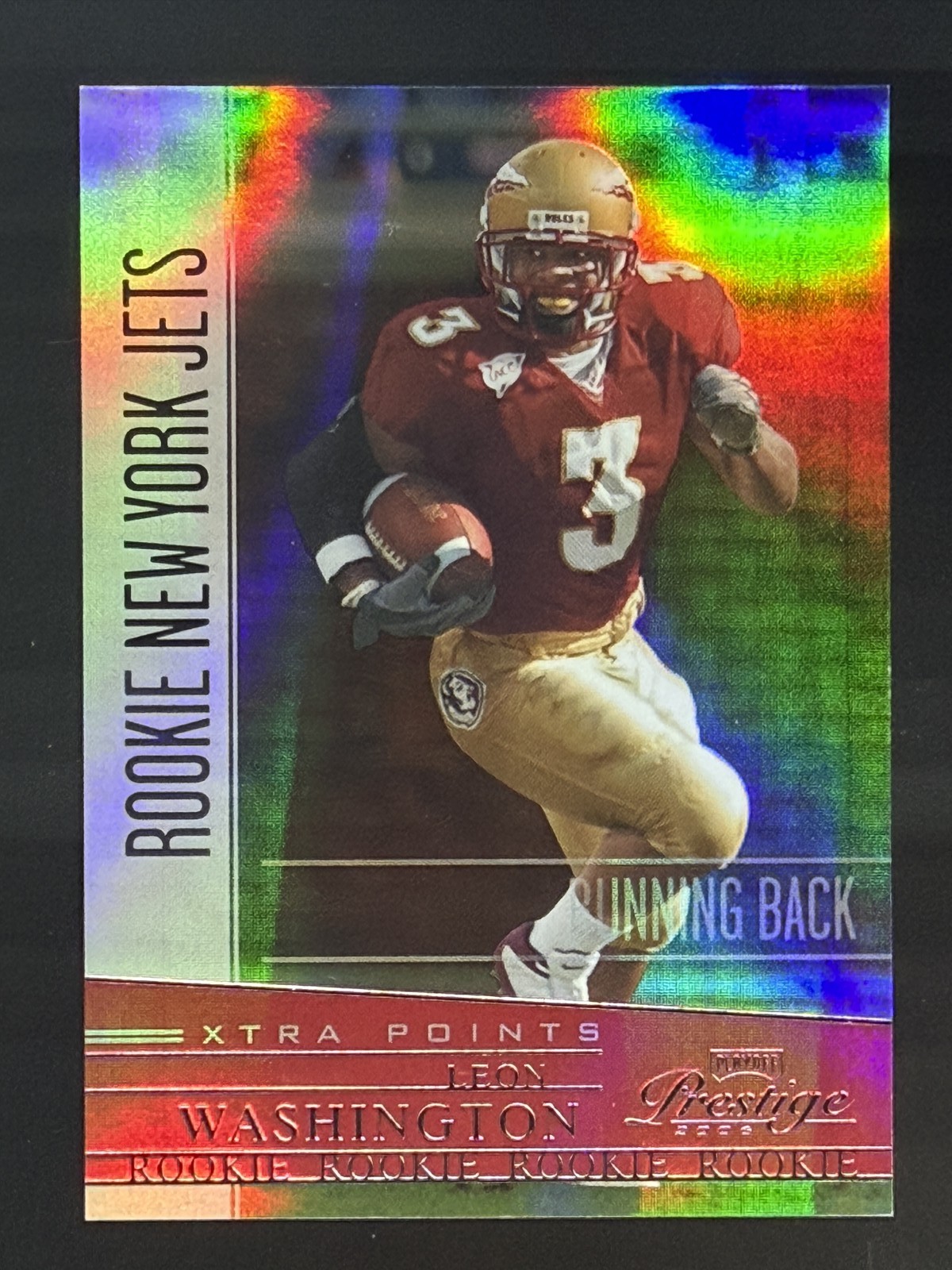 Leon Washington 3/100 Xtra Points Red Jersey Number Match 2006 Playoff Prestige