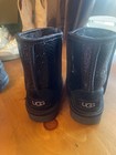Pre Owned Toddler Classic Short Black sequin UGG Size 6 — photo 3