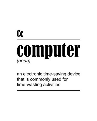 Govivo Computer Definition Wall Decor Art Print on White Background - 8x10 un...