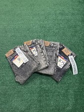 NOS Vintage Levis 305 Slim Fit Acid Wash Black Denim Youth Size