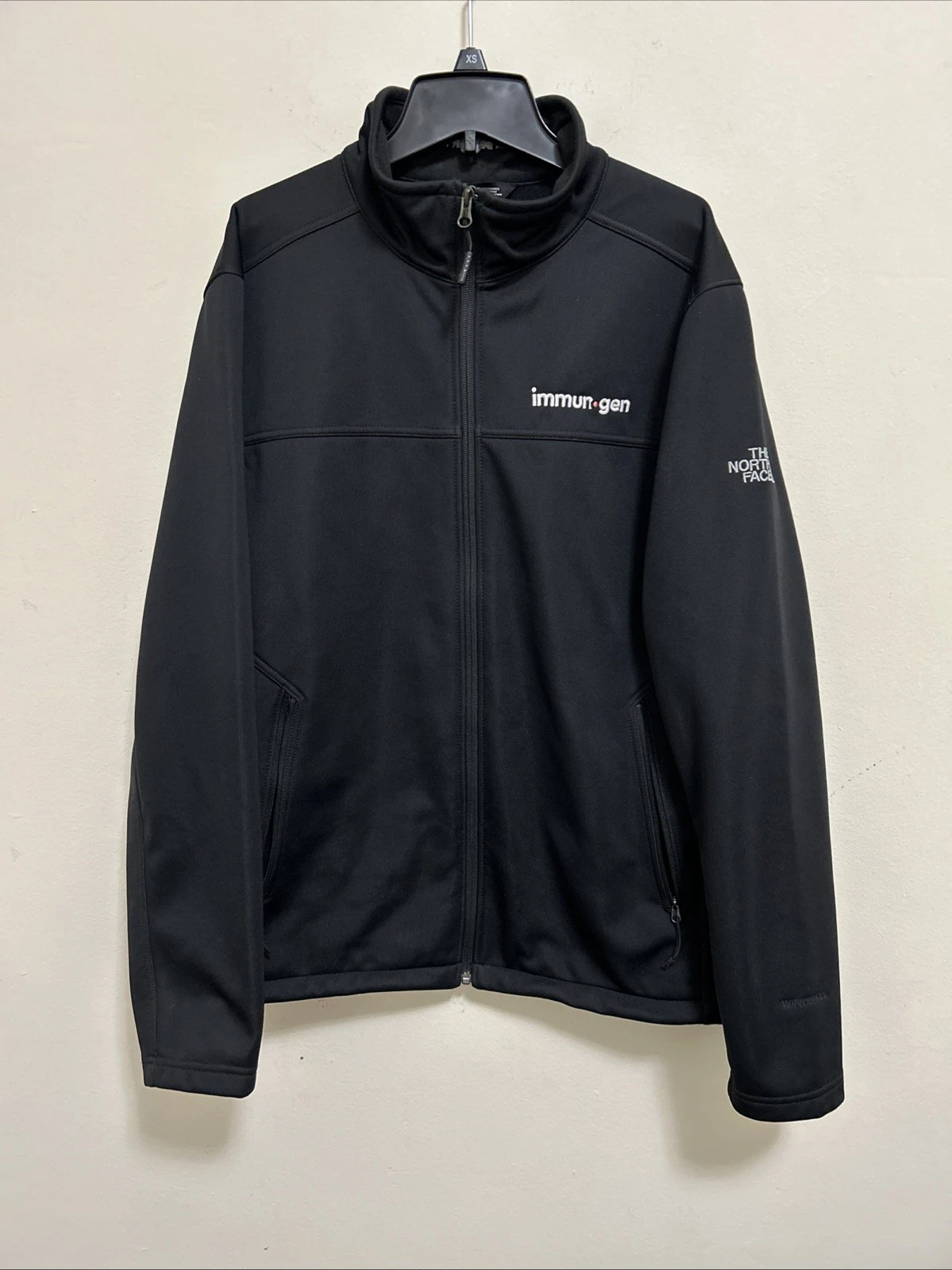 The North Face Windwall Jacket Mens Large Black Soft Shell Full Zip Coat