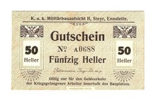 Austria WW I. POW camp STEYR. 50 Heller N.D. 1914-1920