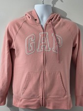 Gap Women's Full Zip Up Fleece Hoodie Sweatshirt Size M Pink
