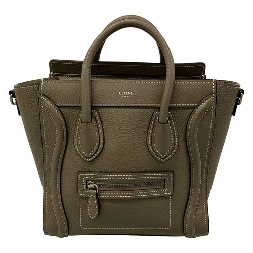 CELINE Luggage Nano Shopper - Pickpocket (gray-beige) Drummed calfskin Handbag