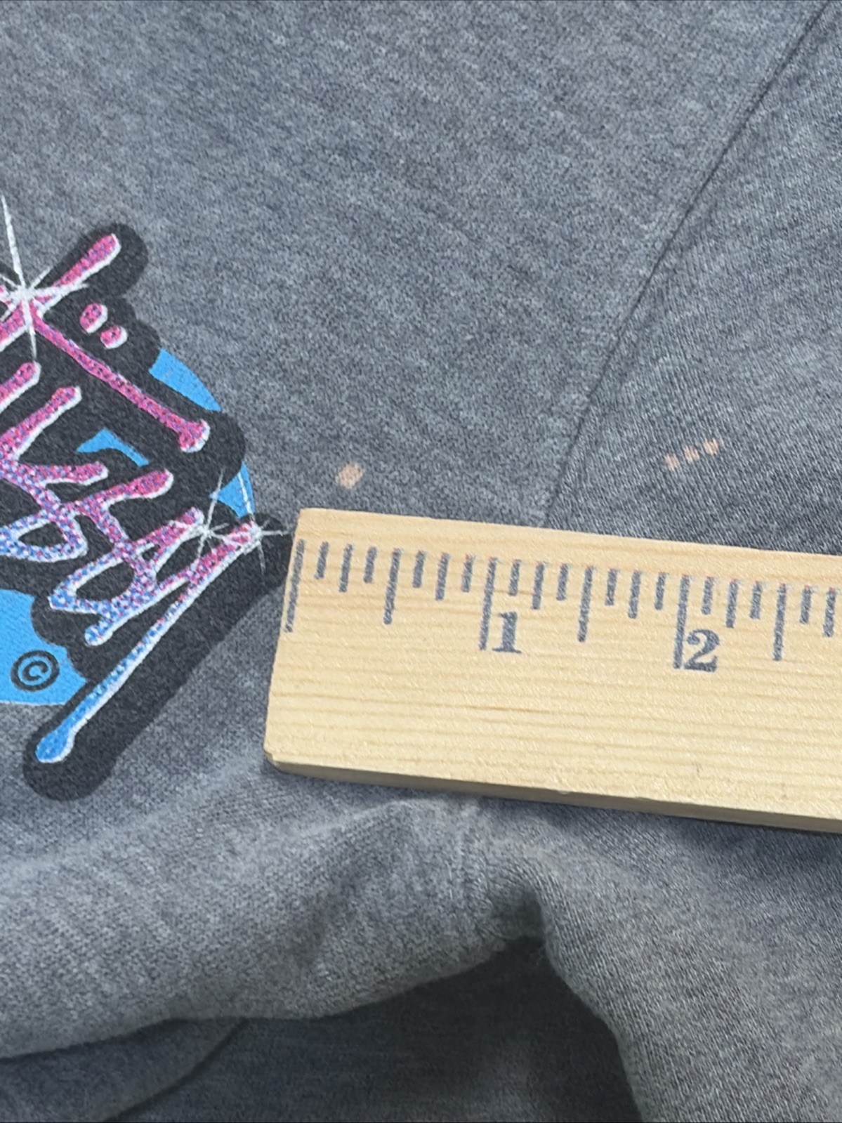 Stussy Gray Full Zip Hoodie Logos Front And Back Size Extra Small thumbnail 9