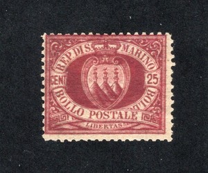 San Marino - Sc# 13 MH (rem) -  very thin/pelure paper       /      Lot 0526107
