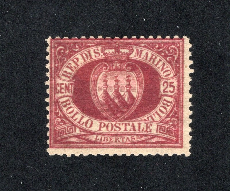 San Marino - Sc# 13 MH (rem) -  very thin/pelure paper       /      Lot 0526107