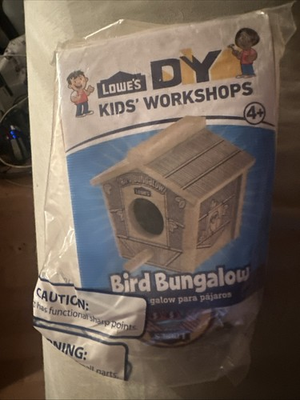 #ad Lowe’s DYI Kids Workshop Kit Bird Bungalow $3.00