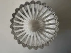 Pre Owned TIFFANY & CO Crystal Glass Bowl Ribbed Rim of Hearts Design 8 inch EUC