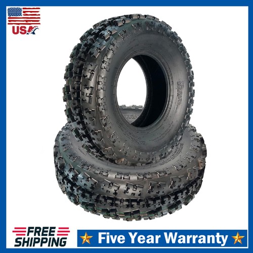 2 PCS 22X7-10 ATV Tires 22X7x10 6-Ply Tubeless All Terrain ATV/UTV Off-Road Tire